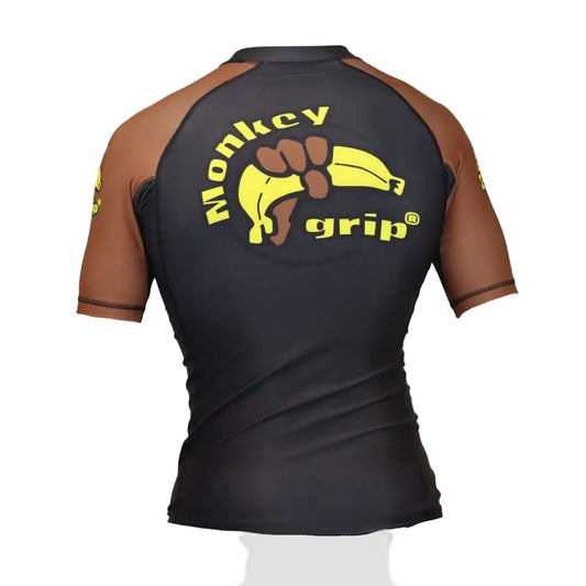 Competition Rashguard Brun bakifrån - bältesfärger på ärmar