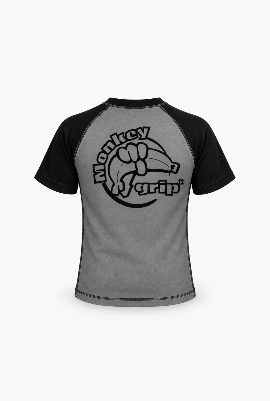 Ranked rashguard barn grå – baksida