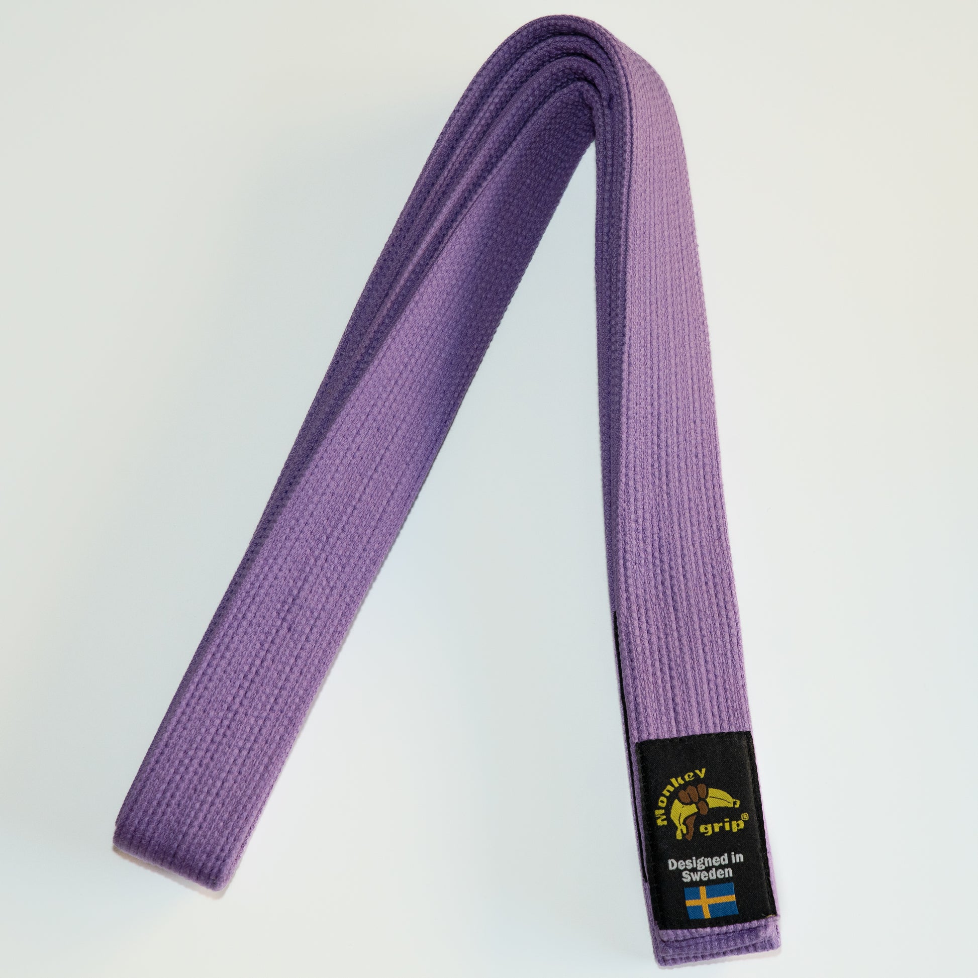 Monkey Grip BJJ bälte lila - pearl weave slitstark