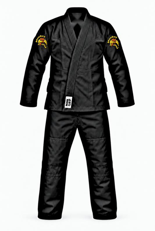 Classic BJJ Gi Black kids front