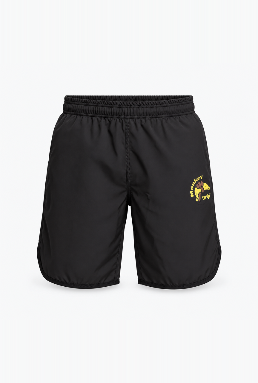 Kids black edition shorts – framsida med logotyp på benet