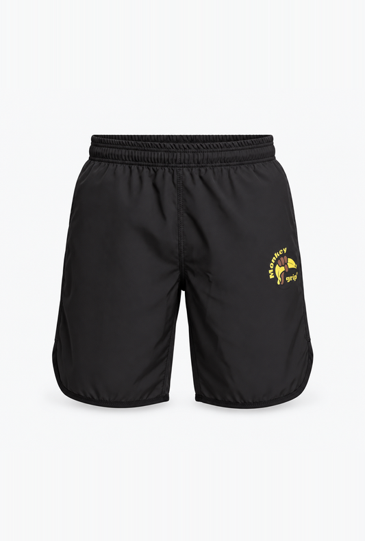 Kids black edition shorts – framsida med logotyp på benet