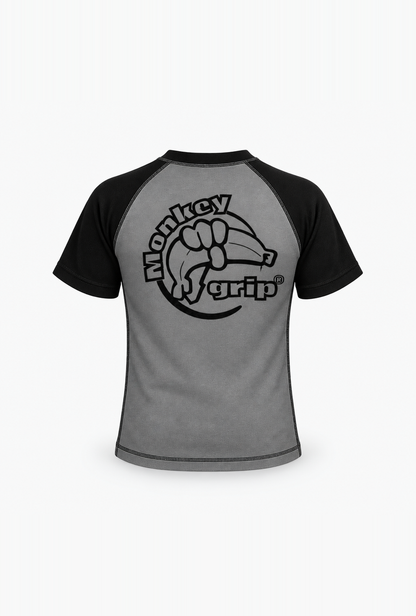 Ranked rashguard barn grå – baksida