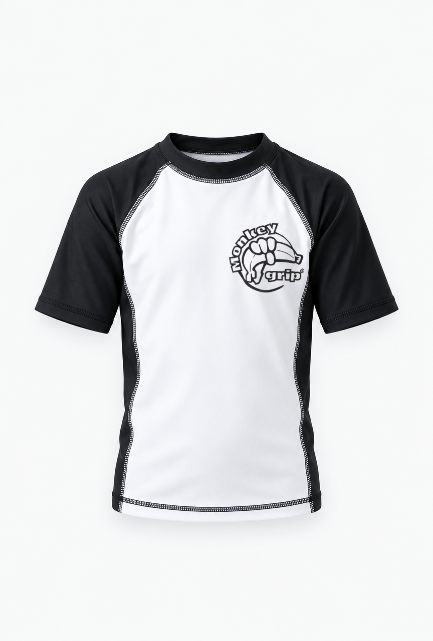 Ranked rashguard barn vit – framsida