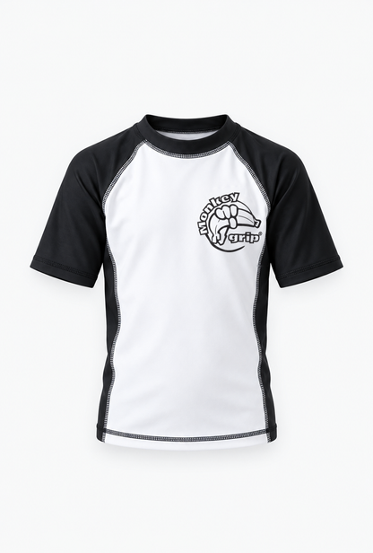 Ranked rashguard barn vit – framsida