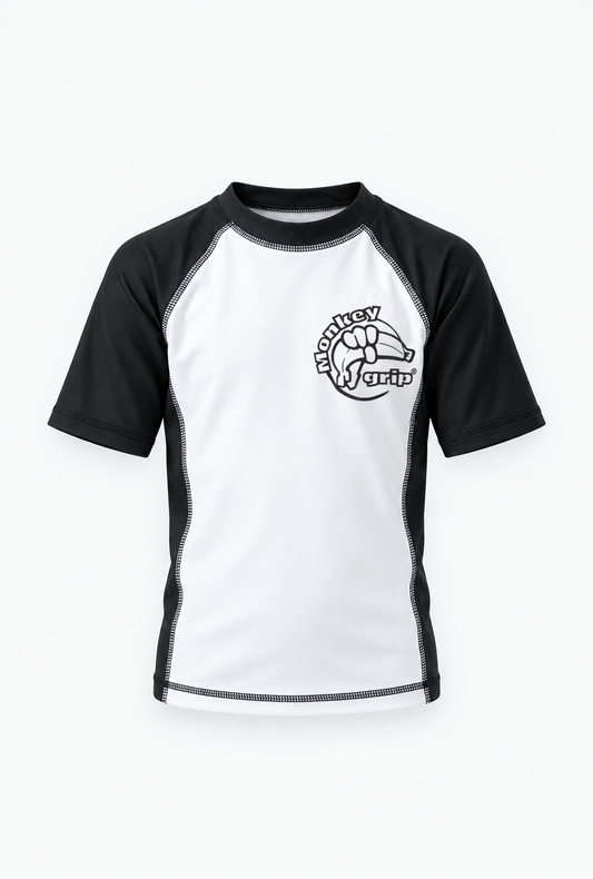 Ranked rashguard barn vit – framsida