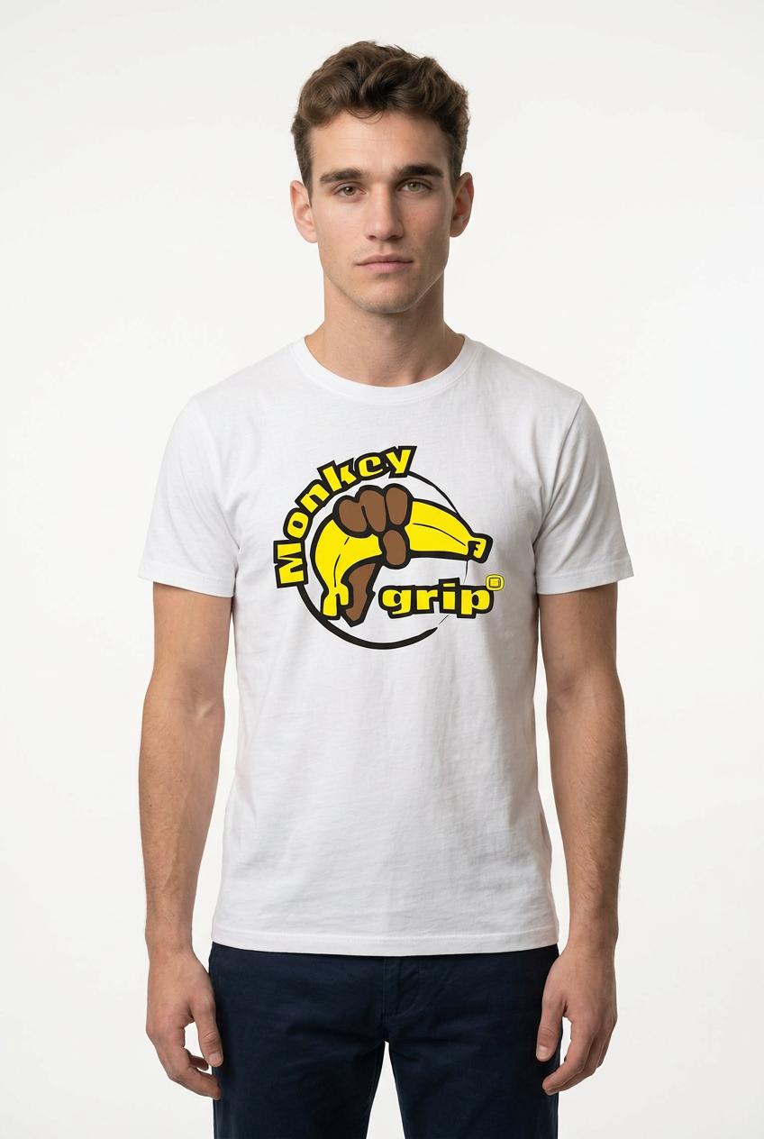 T-Shirt - MonkeyGrip - Original Logo - Unisex - White