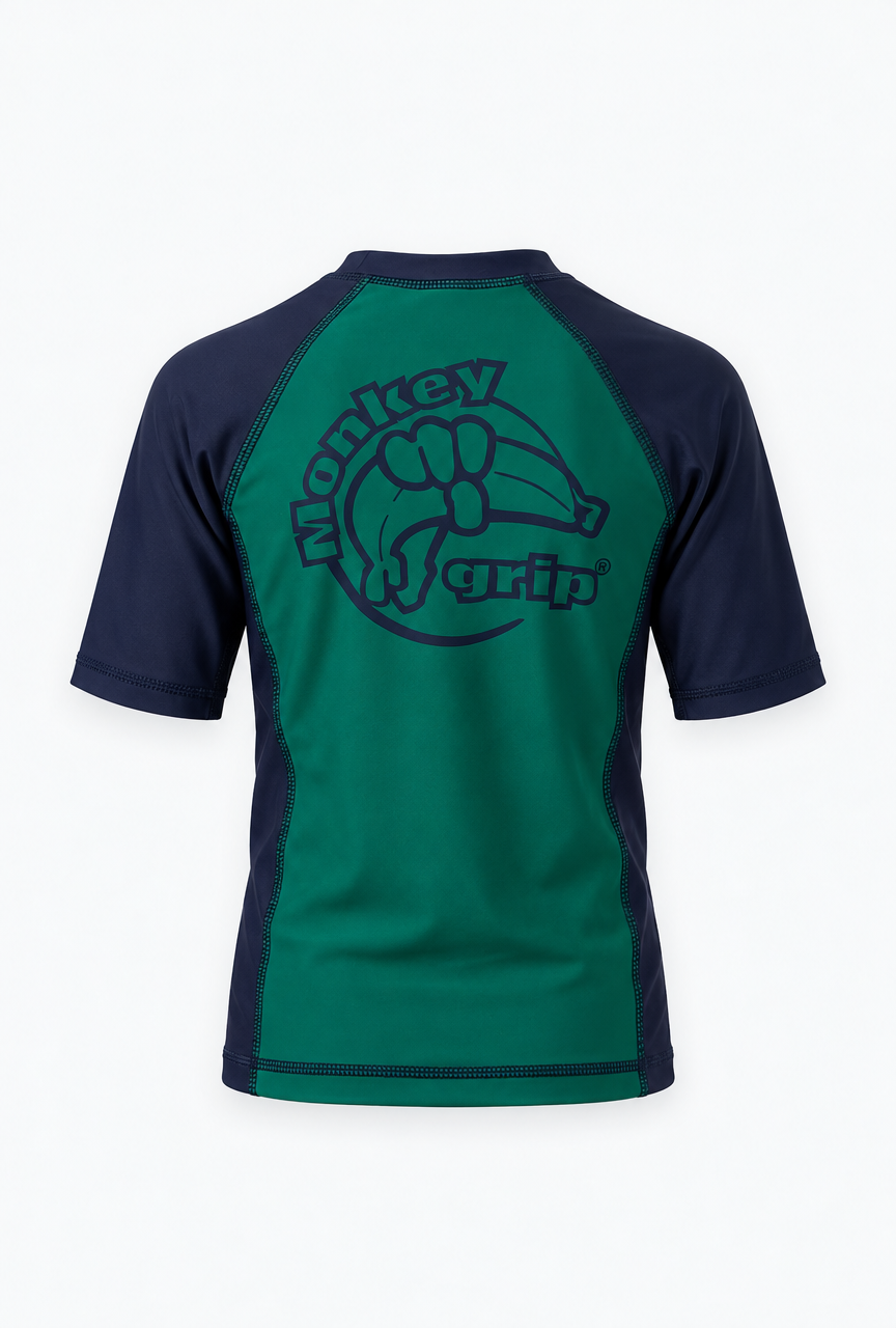 Ranked rashguard barn grön – baksida