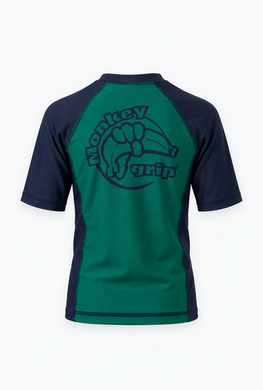 Ranked rashguard barn grön – baksida