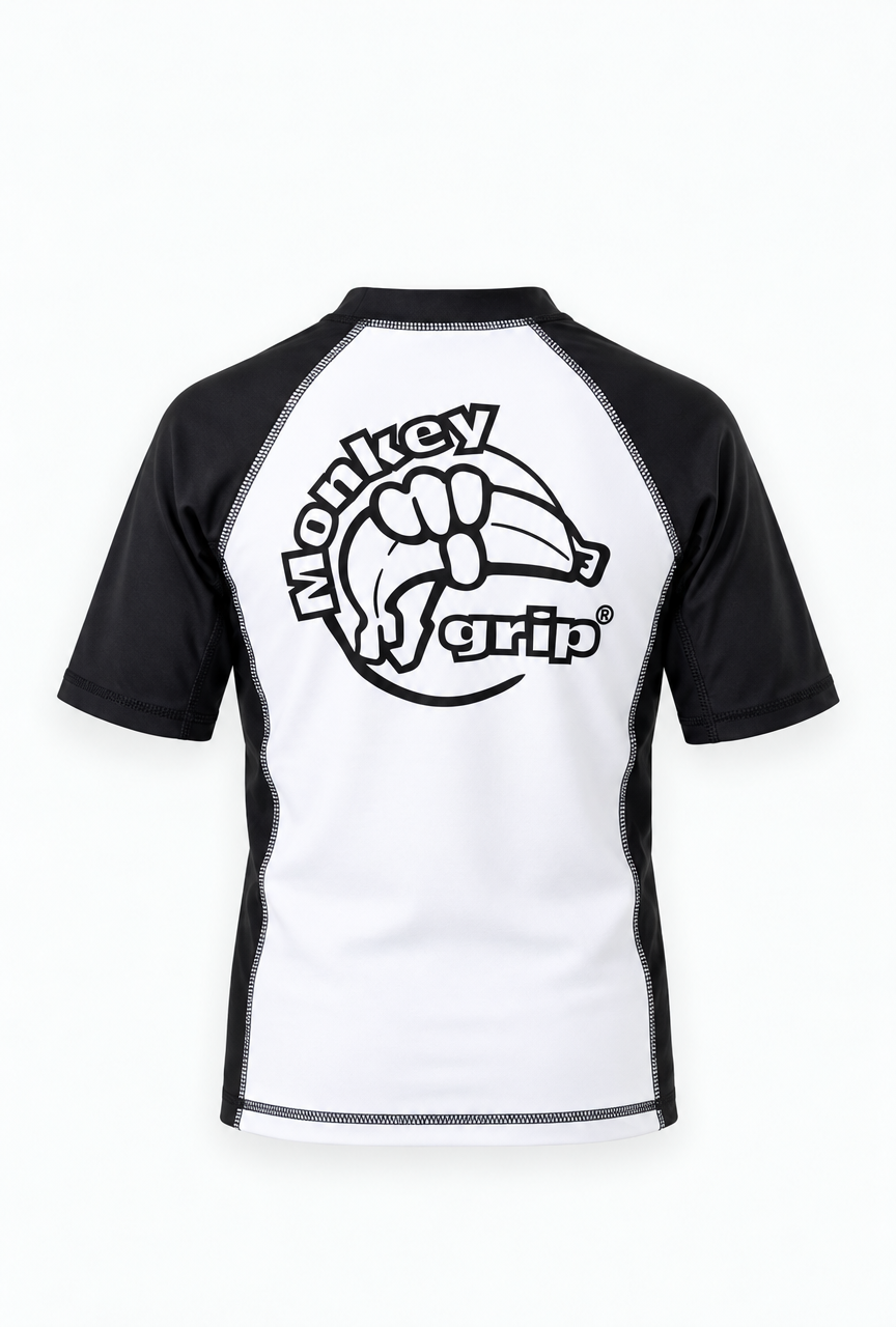 Ranked rashguard barn vit – baksida