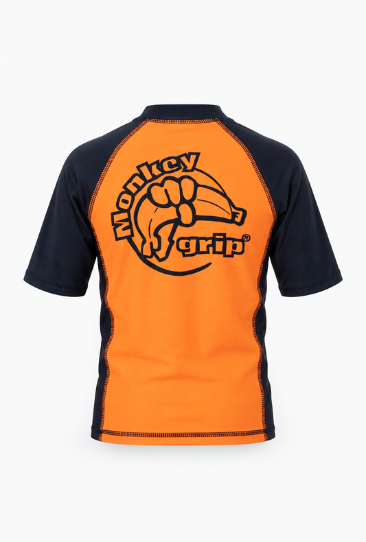 Ranked rashguard barn orange – baksida