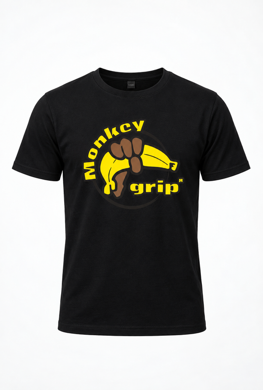 Svart t-shirt med Monkey Grip-logga